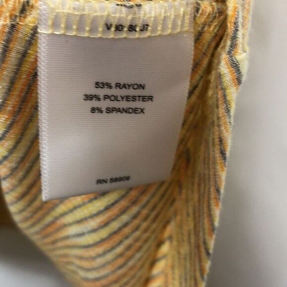 Chelsea&Violet Yellow Striped Short Sleeve Tee-Shirt Dress New Condition Medium - Picture 5 of 5